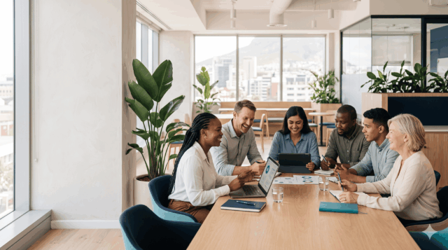 Employment Equity South Africa: a diverse, representative team collaborating in a modern workplace